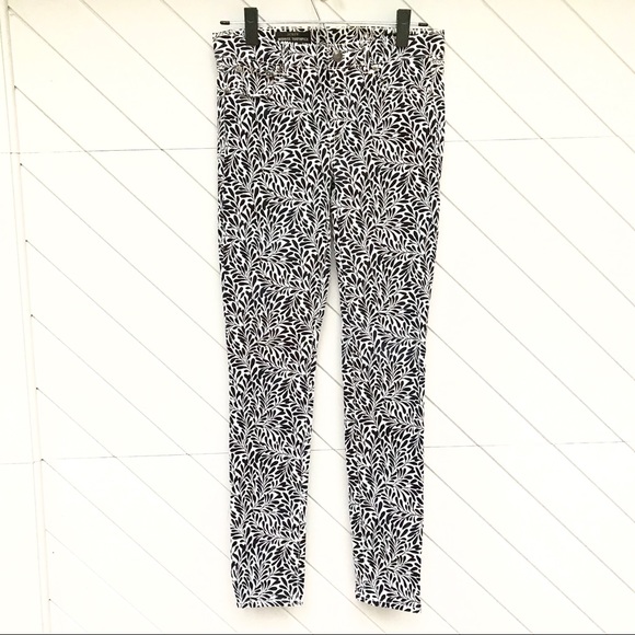 J. Crew Patterned Midrise Toothpick Ivy Jeans - Picture 3 of 7